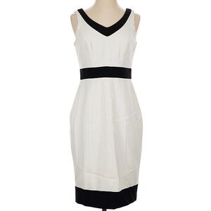 BEAUTIFUL White House Black Market Black and White Midi Dress